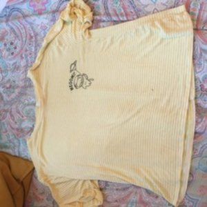 Yellow striped cat shirt